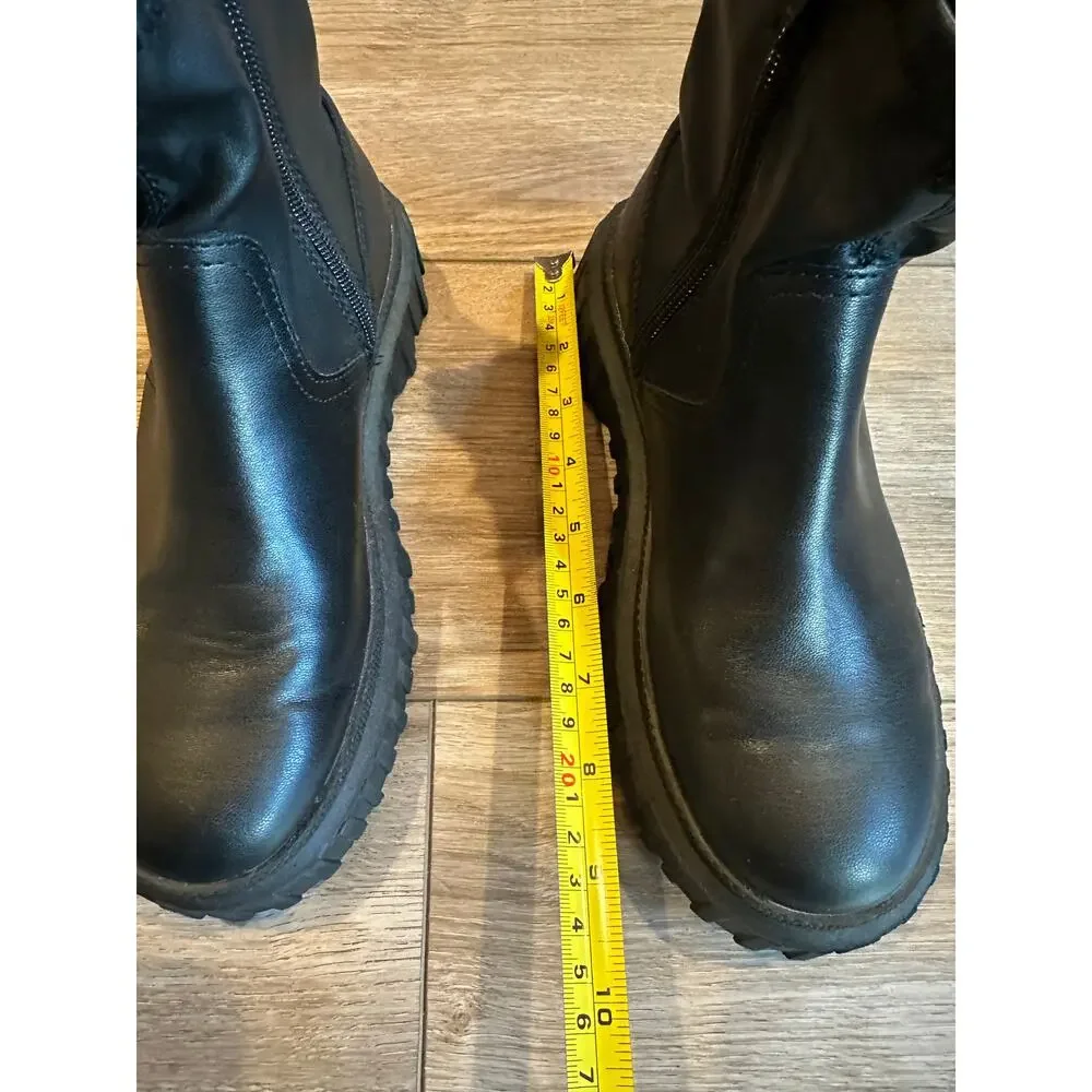 Zara Kids Black Ankle Boots Lug Sole size 3.5 (35)